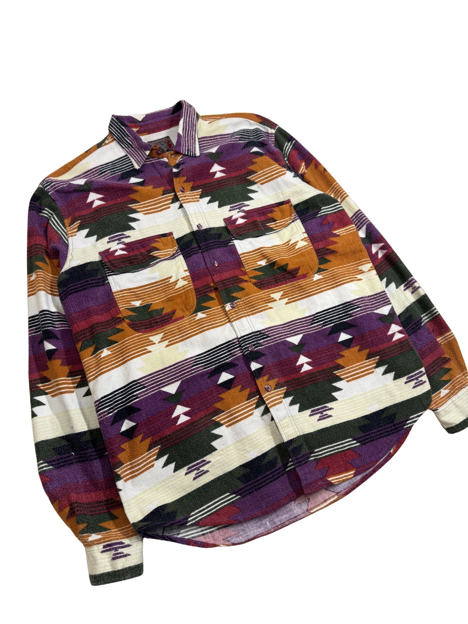 Southwestern Flannel Shirt — Desert Purple (XL) - Shinka