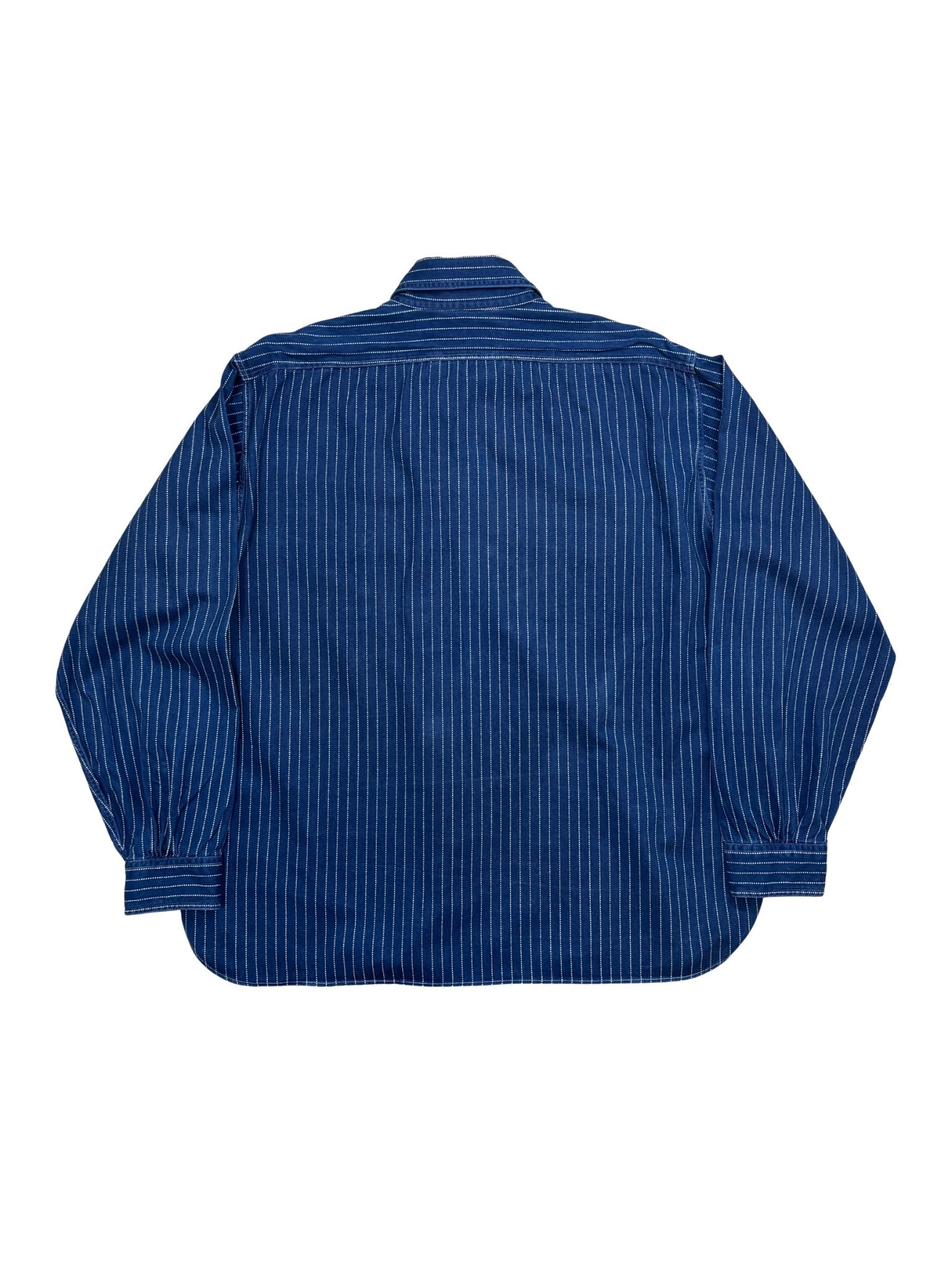 Sugar Cane SC25555 – Indigo Wabash Stripe Work Shirt (XL) - Shinka
