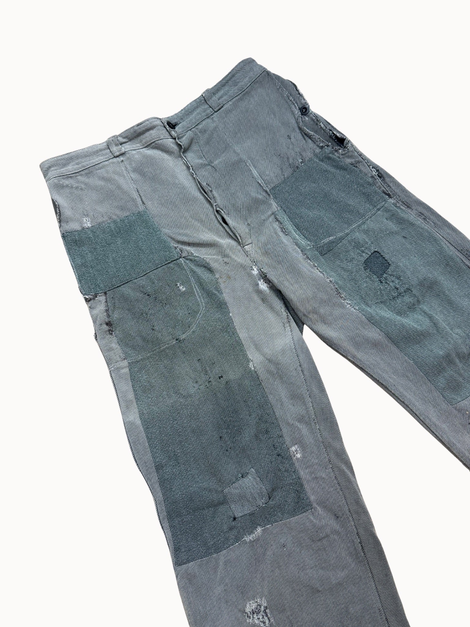 Swiss Army “Blauzeug” Work Trousers — HBT, 1930s/40s (Heavy Repair) - Shinka
