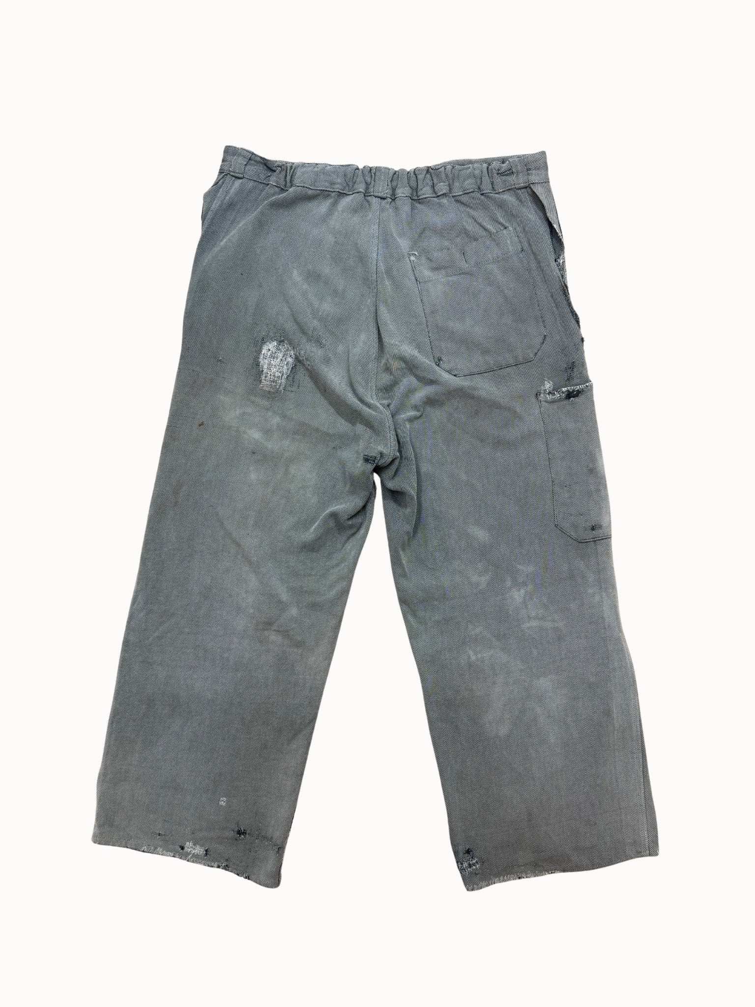 Swiss Army “Blauzeug” Work Trousers — HBT, 1930s/40s (Heavy Repair) - Shinka