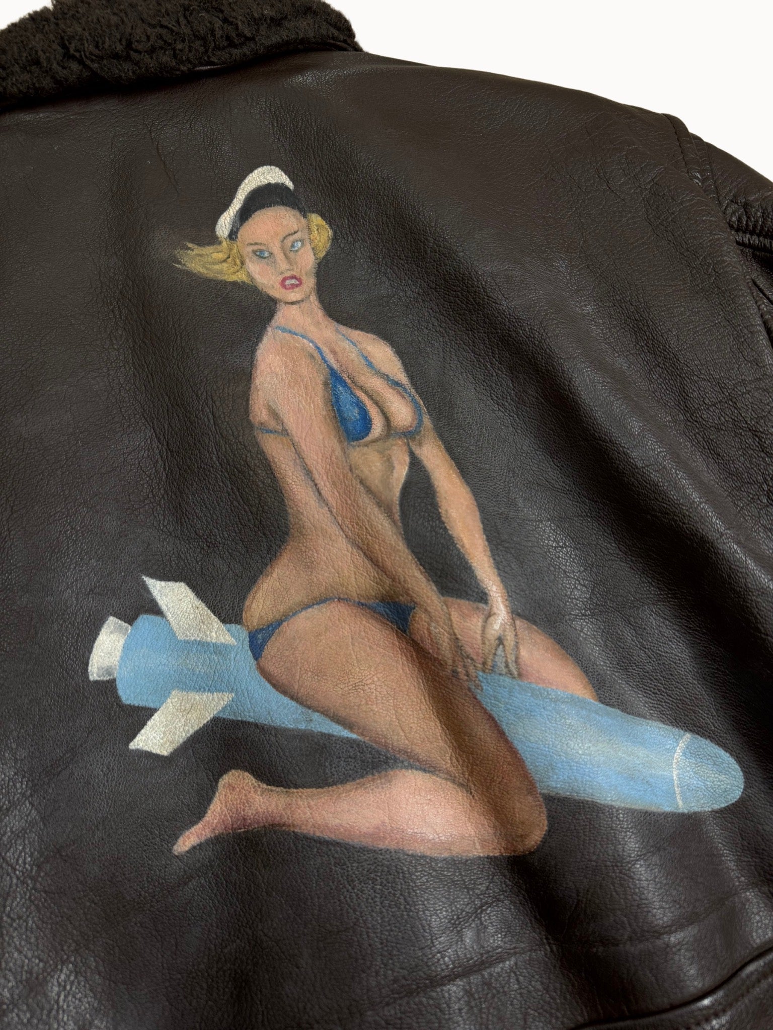U.S. Navy G - 1 Flight Jacket – Hand - Painted Pin - Up, 1965 (M) - Shinka