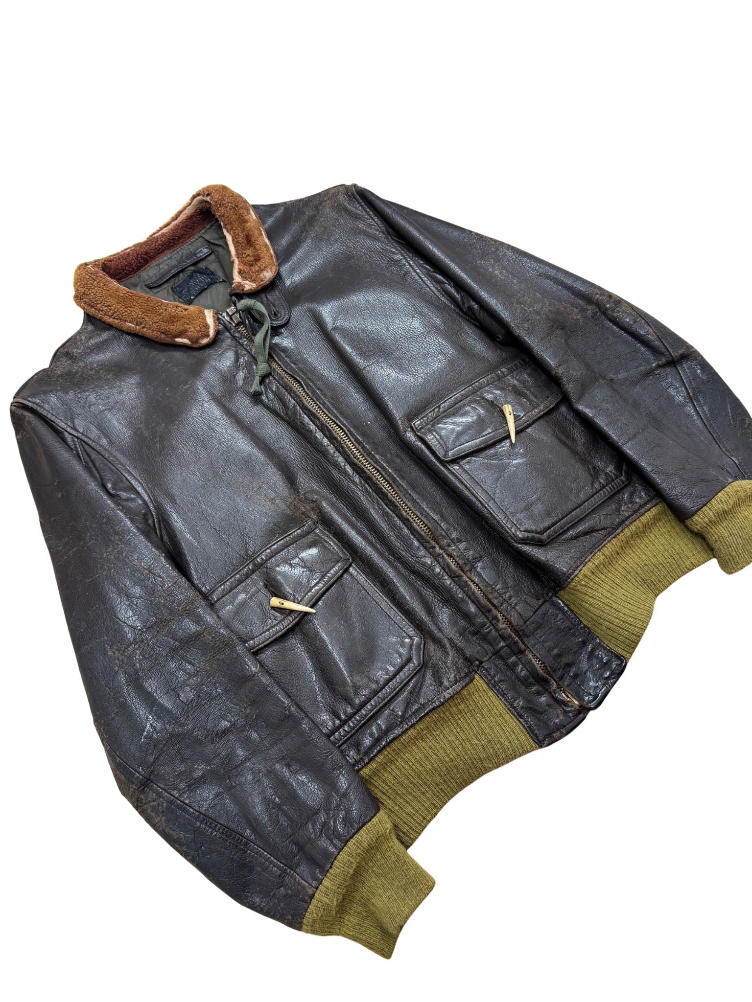 U.S. Navy G - 1 Leather Flight Jacket (L) - Shinka