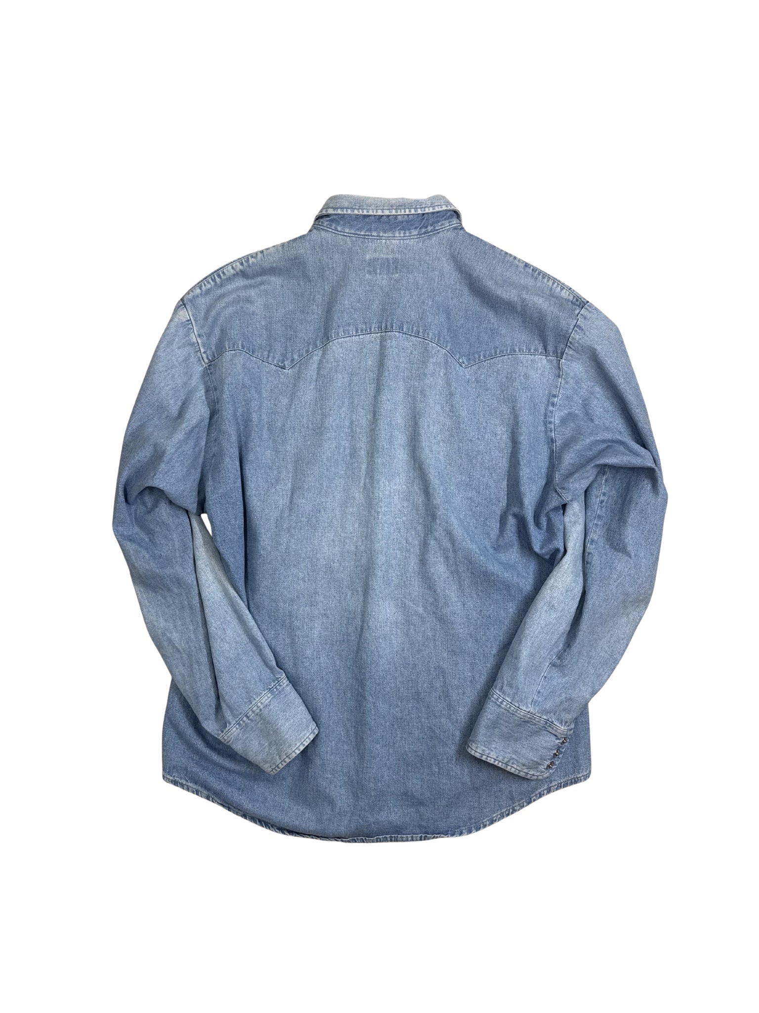 Vintage Chevignon Denim Western Shirt – Repaired (XL) - Shinka