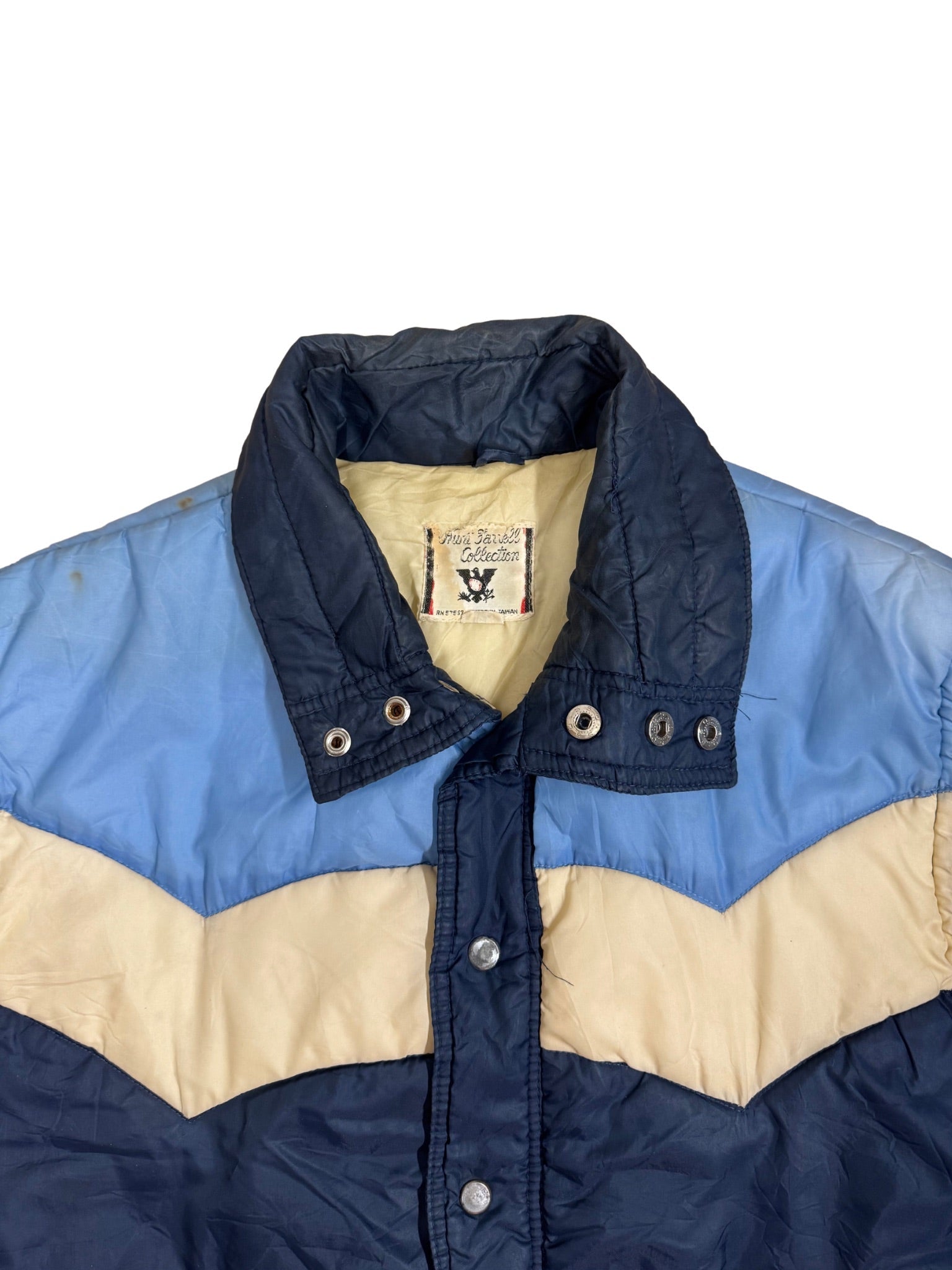 Vintage Chevron Puffer Vest (L) - Shinka
