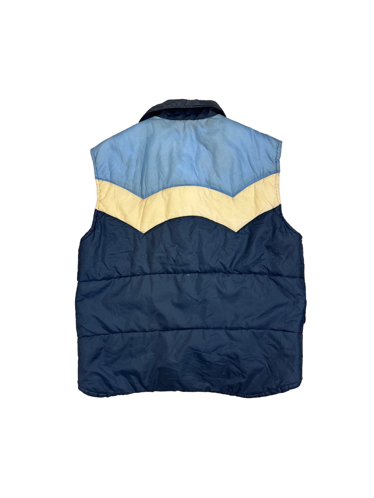 Vintage Chevron Puffer Vest (L) - Shinka