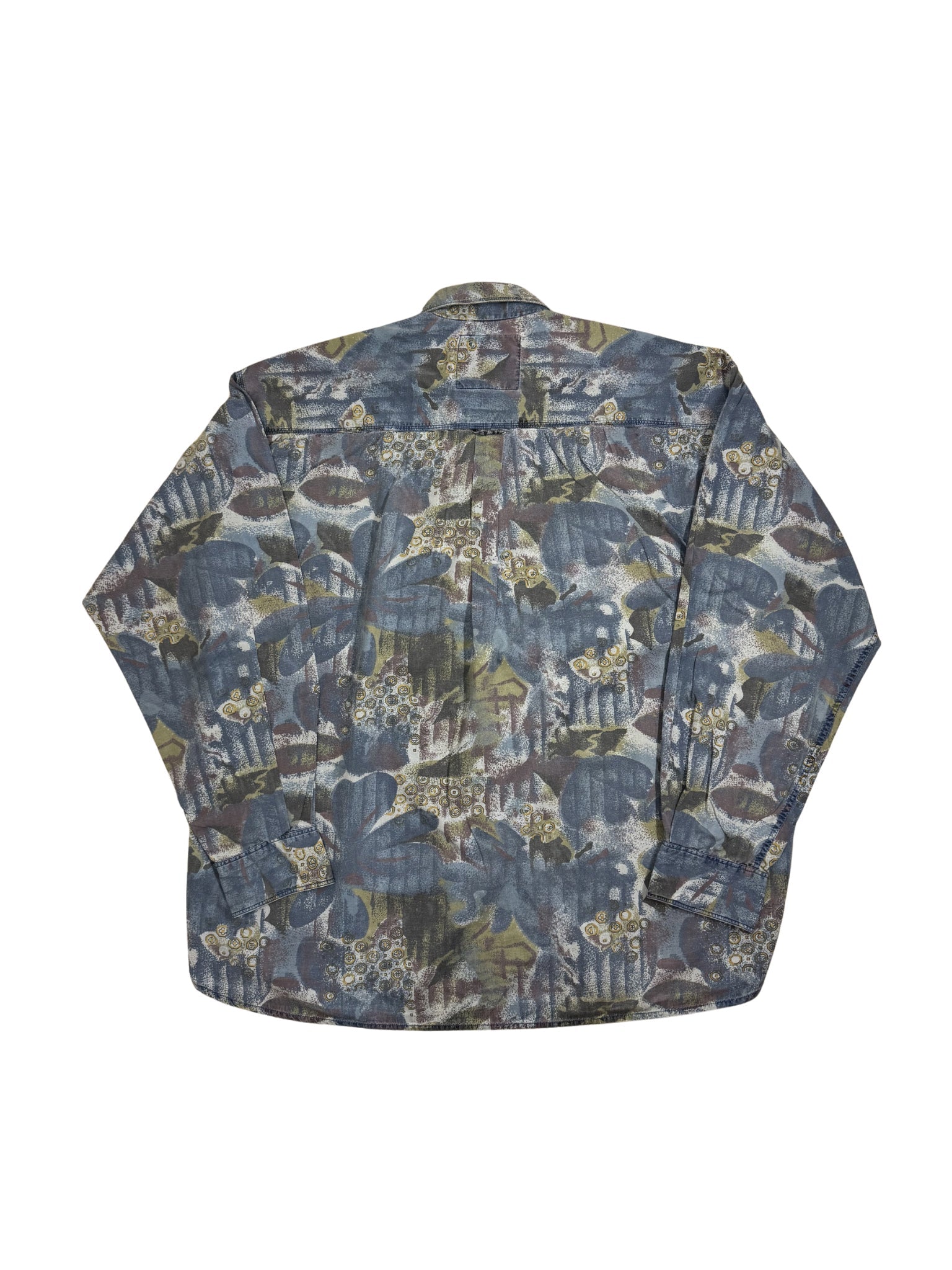 Vintage EK Fabric Concept Pattern Shirt – 90s Utility (L) - Shinka