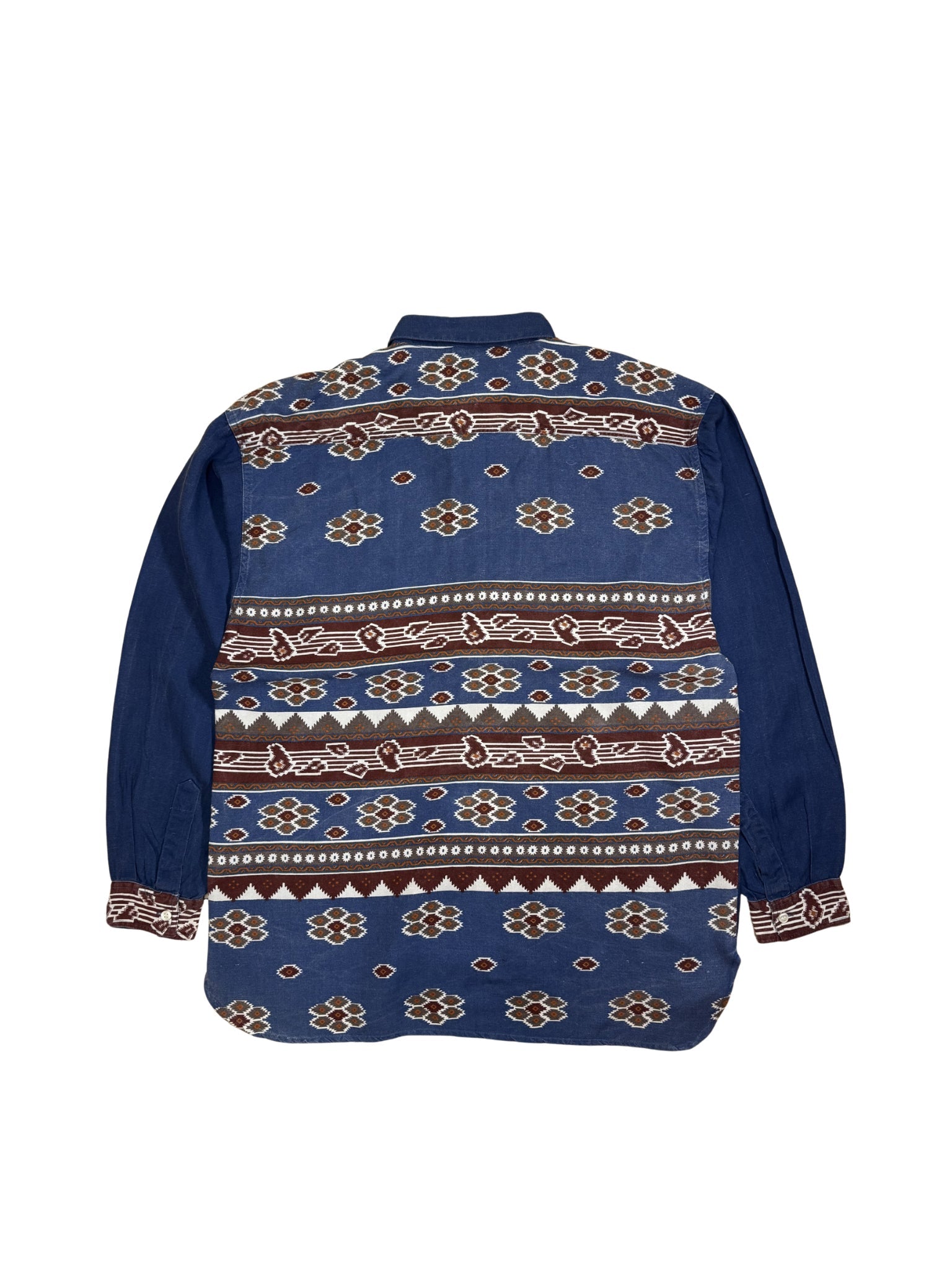 Vintage Ethnic Pattern Shirt – KFMC Utility Wear (L) - Shinka
