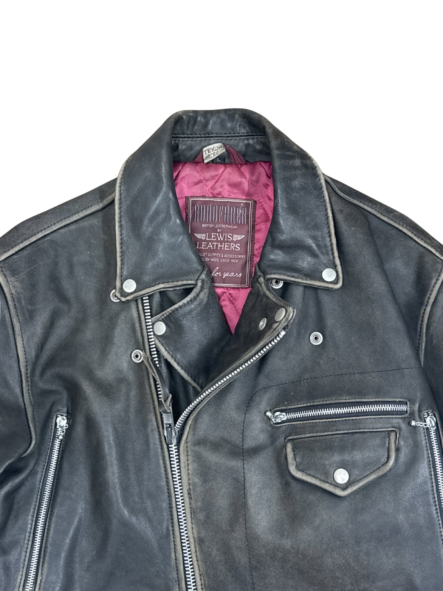 Vintage Lewis Leathers “Roadfarer” Biker Jacket (L) - Shinka