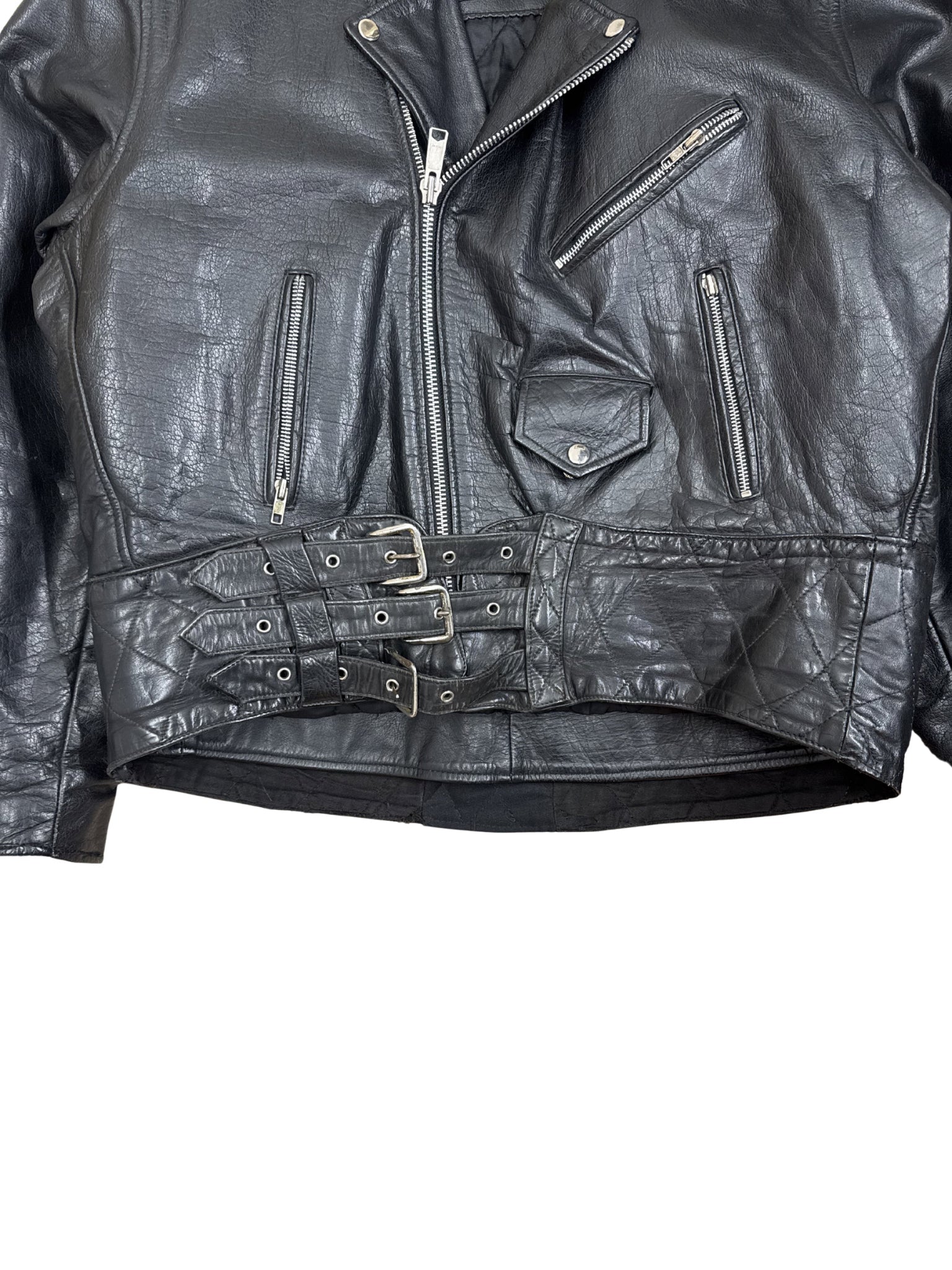 Vintage “Skandal” Leather Biker Jacket - (XXL) - Shinka