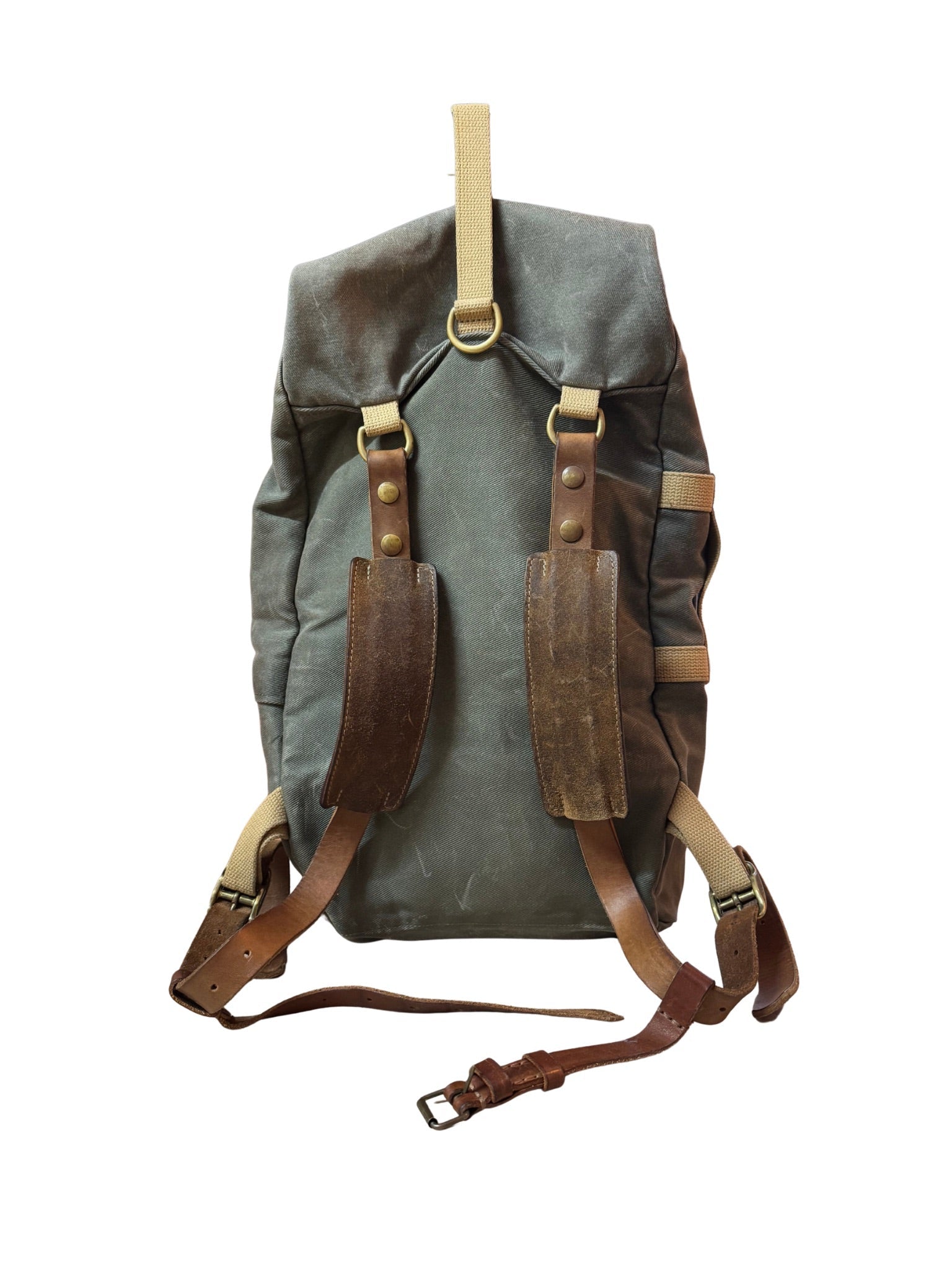 Vintage Waxed Canvas Rucksack - Shinka