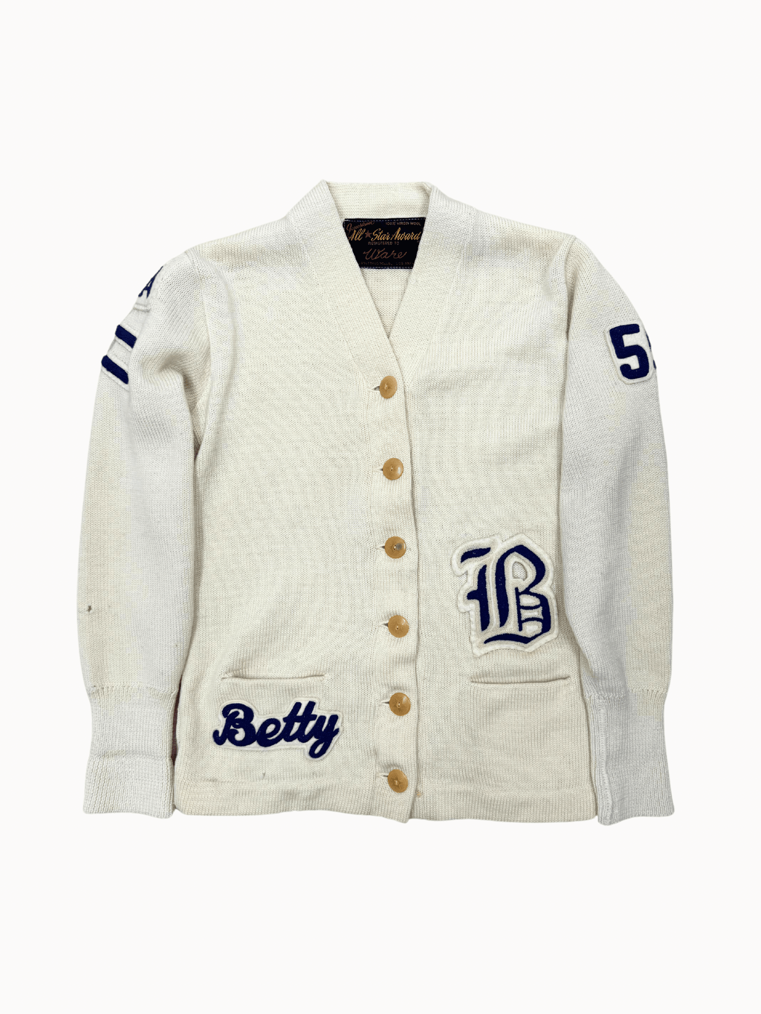 Vtg 1940s All Star Award Cardigan (S) - Shinka