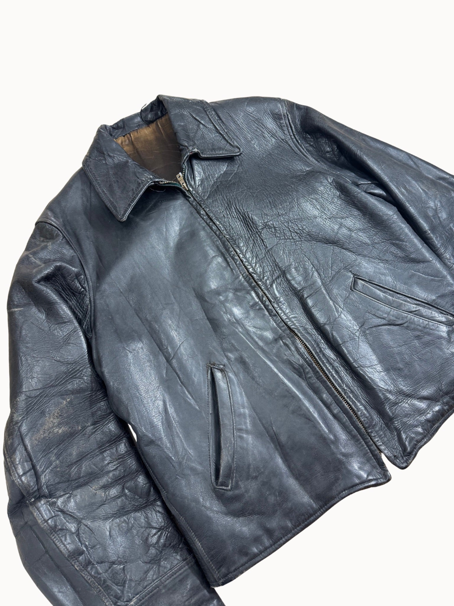 Vtg 1950‘s Leather Jacket (M) - Shinka