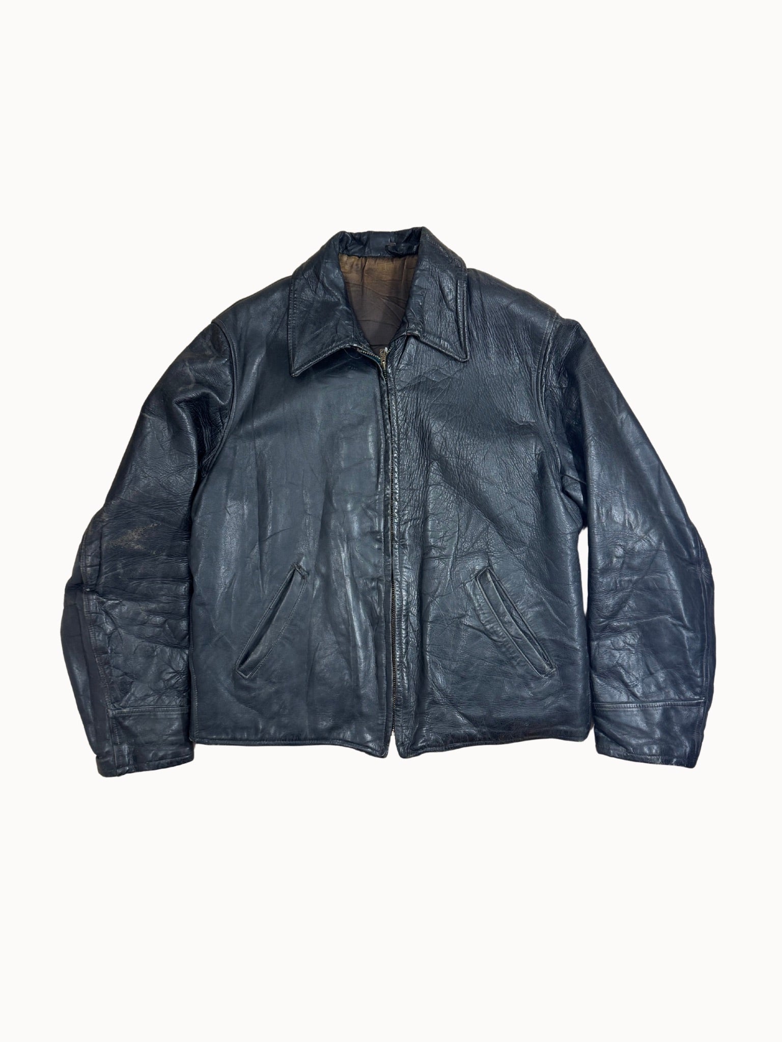 Vtg 1950‘s Leather Jacket (M) - Shinka