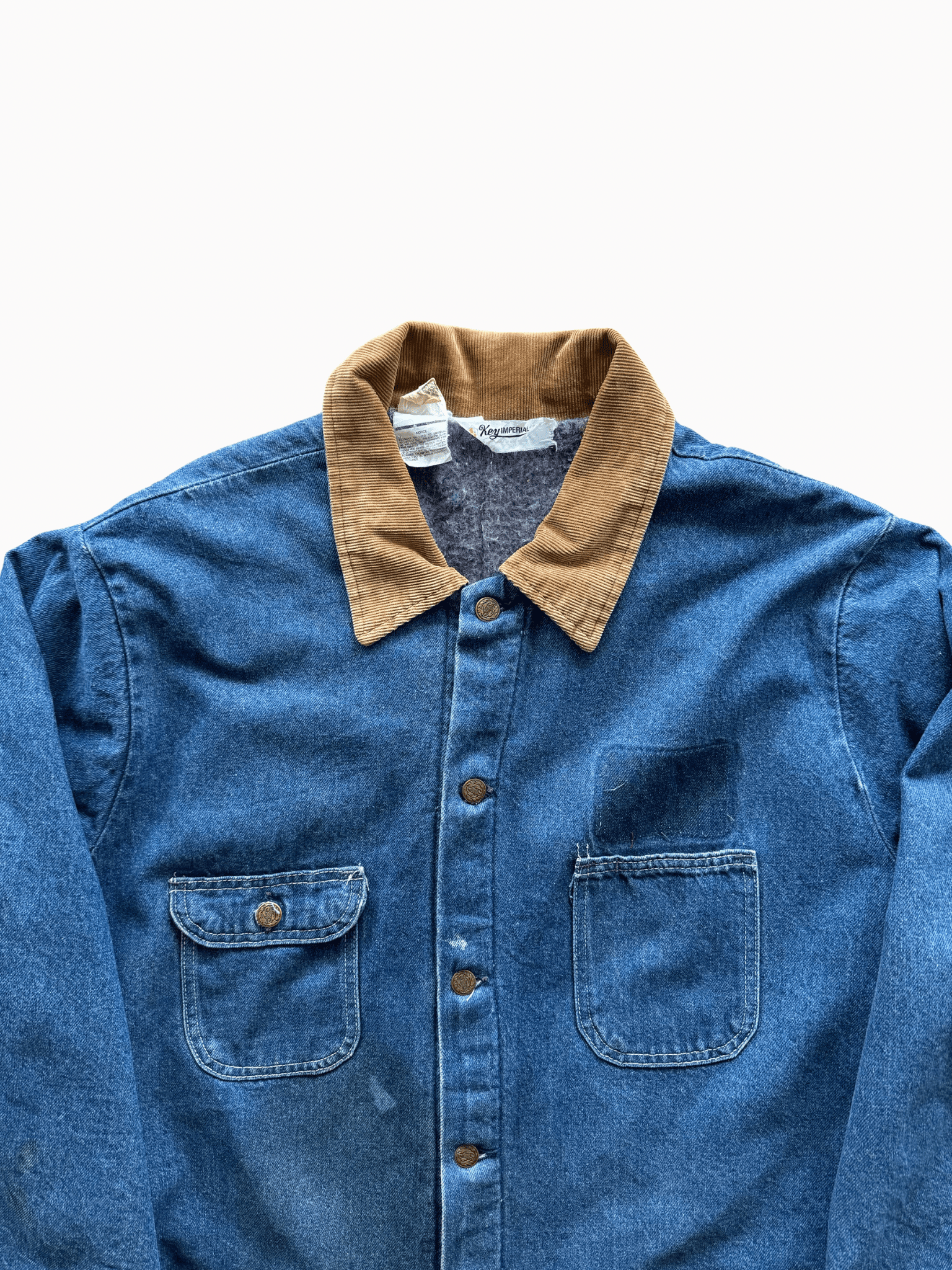 Vtg 1970s Key Imperial Chore Denim Jacket (XXL) - Shinka
