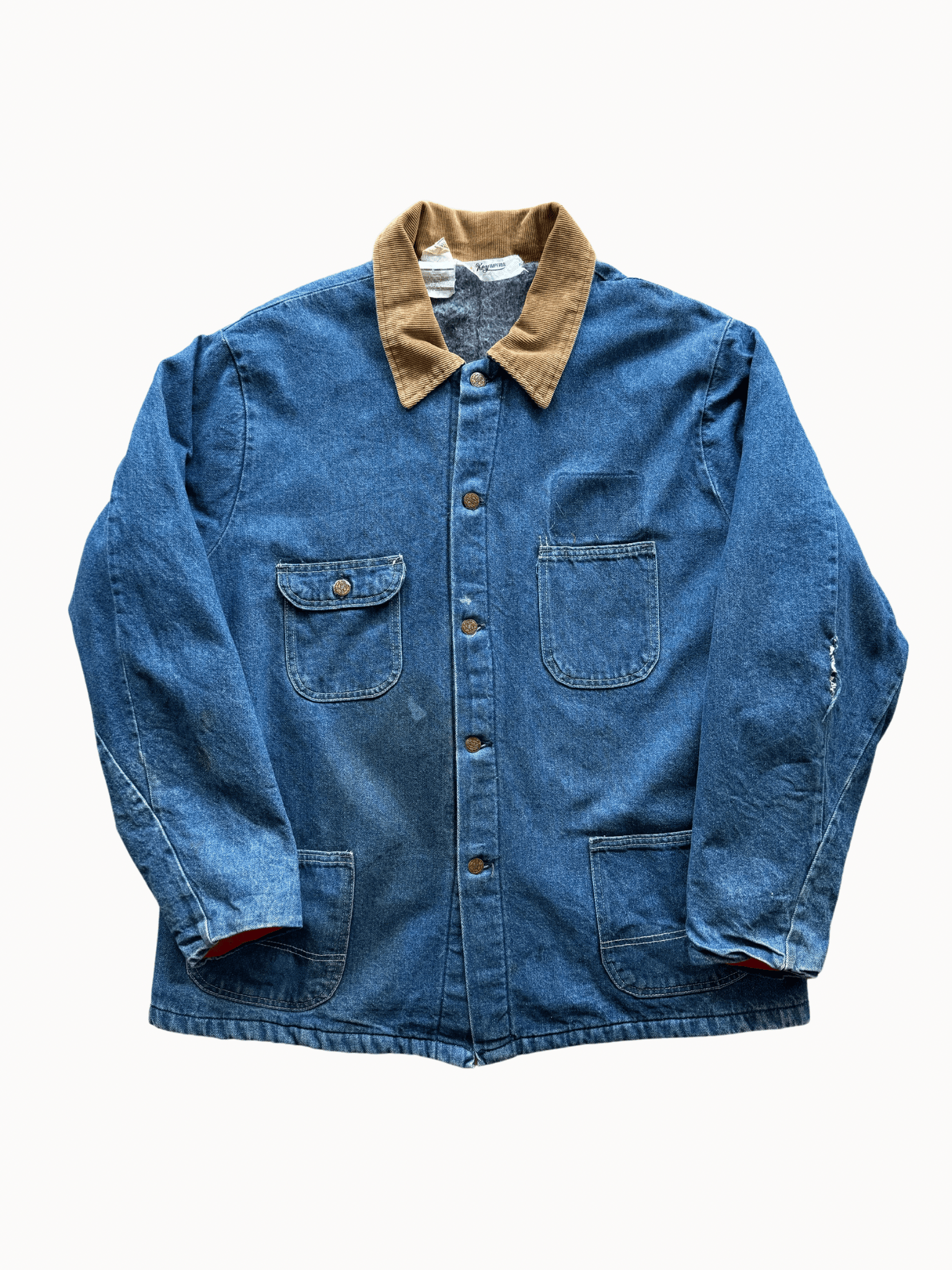 Vtg 1970s Key Imperial Chore Denim Jacket (XXL) - Shinka