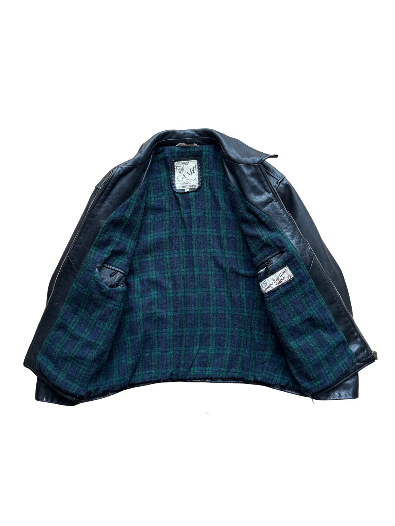 Vtg AMI London Leather Jacket – Black (L) - Shinka