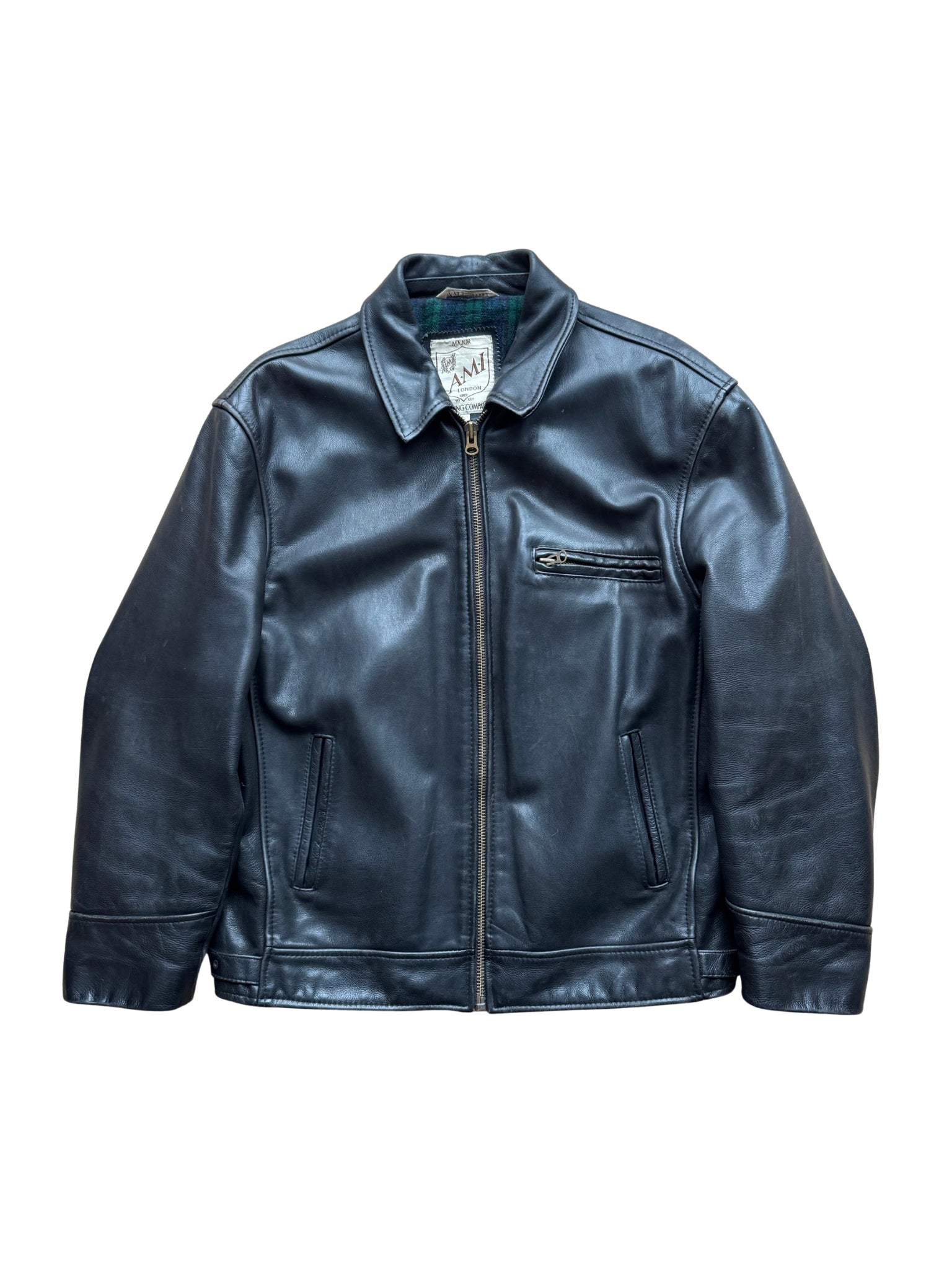 Vtg AMI London Leather Jacket – Black (L) - Shinka