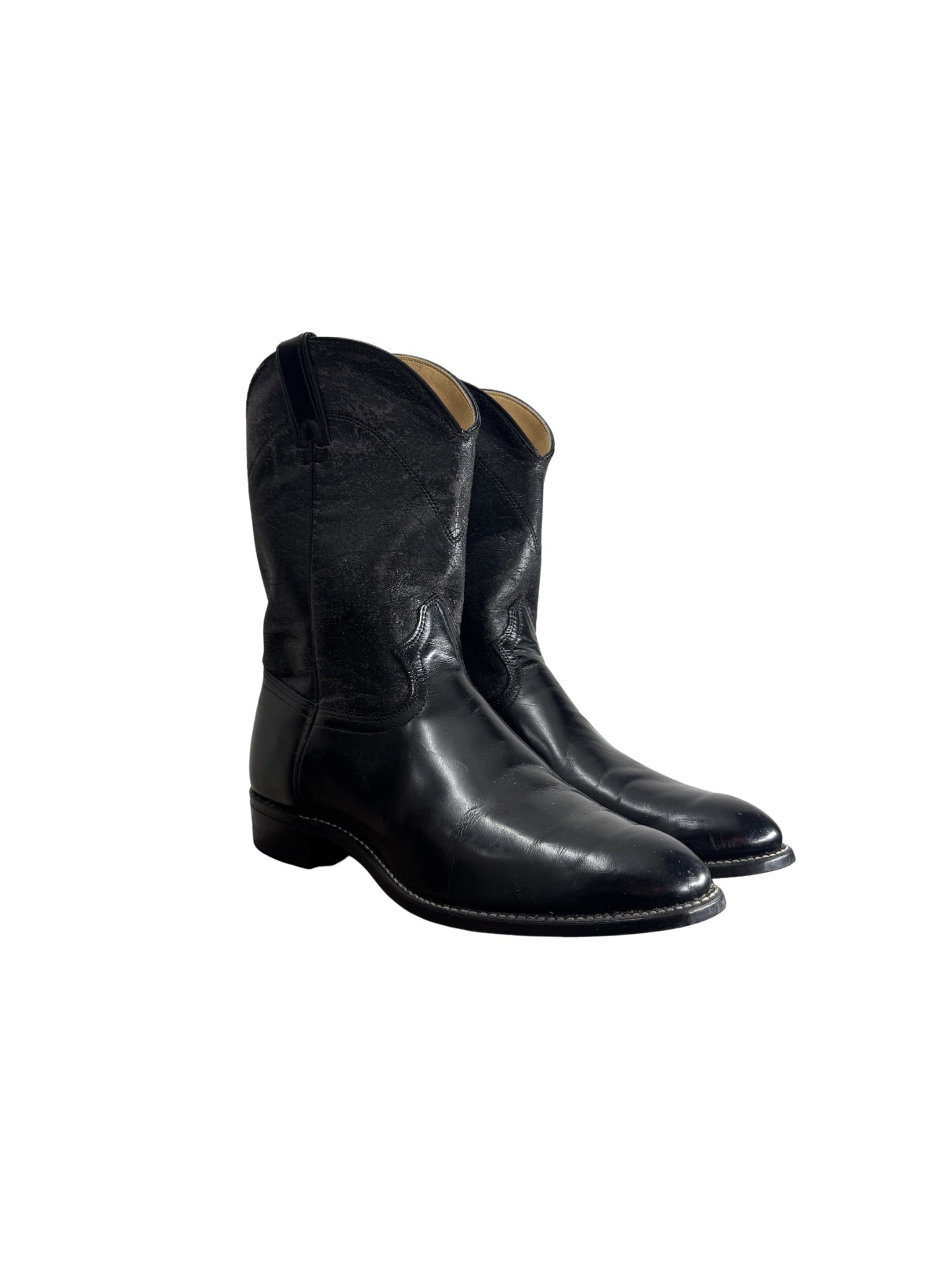 Vtg Durango Western Boots – Black Leather (44) - Shinka