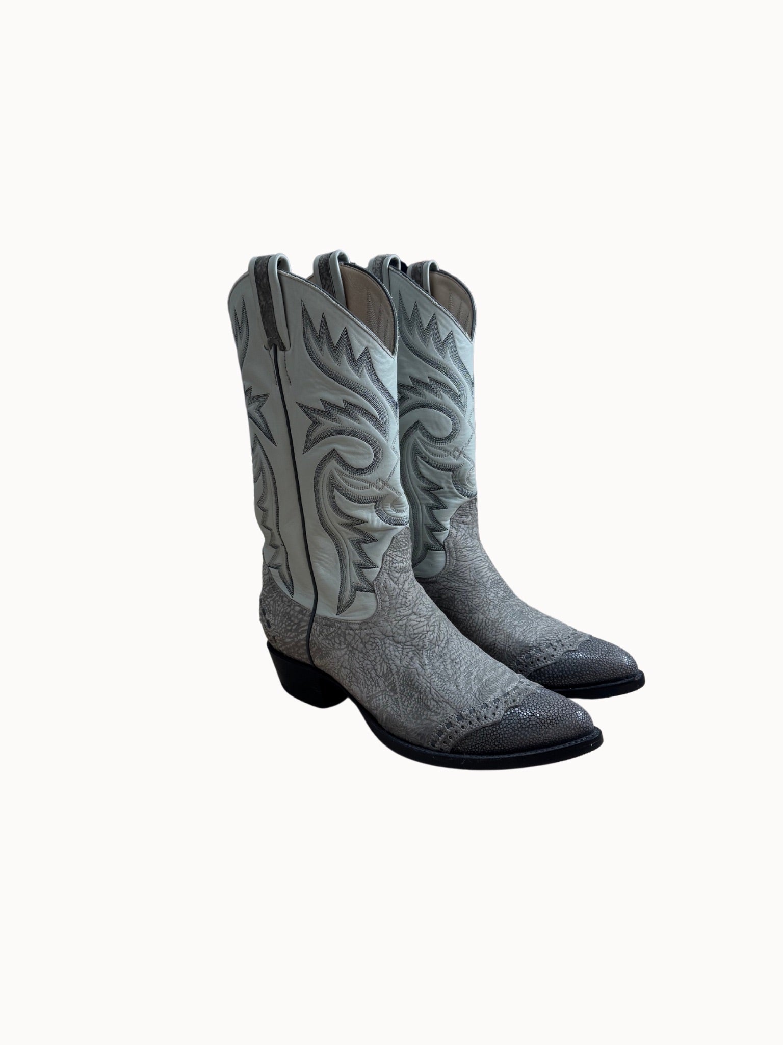 Vtg Larry Mahan Western Boots (43.5) aus seltenem Rochenleder (Stingray)!! - Shinka