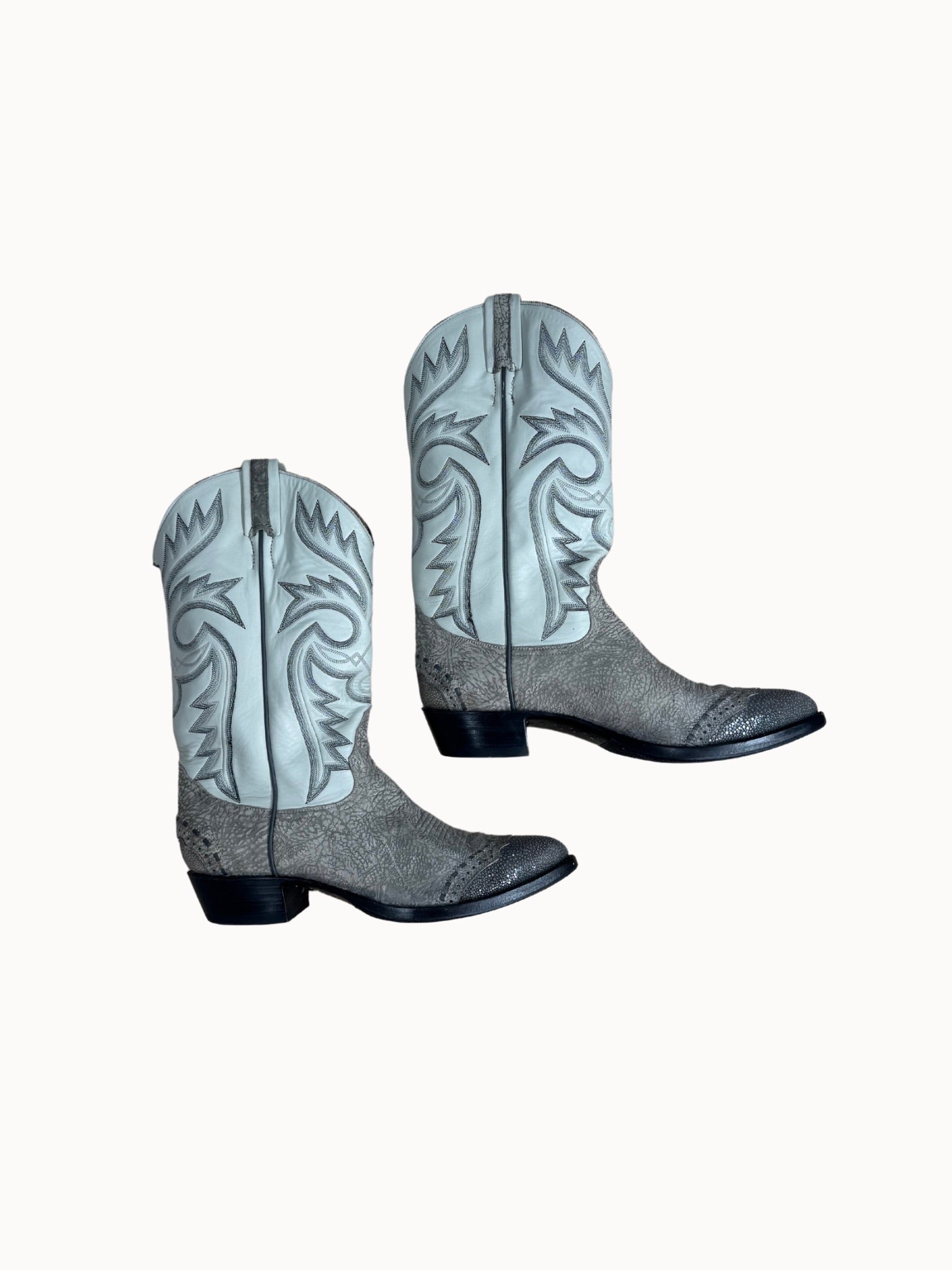 Vtg Larry Mahan Western Boots (43.5) aus seltenem Rochenleder (Stingray)!! - Shinka