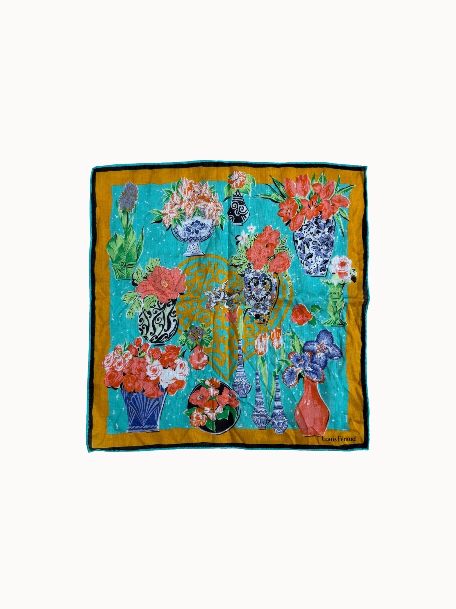 Vtg Pocket Square Louis Féraud - Shinka